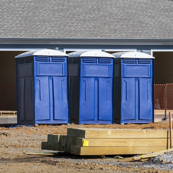 how often are the portable restrooms cleaned and serviced during a rental period in Ridott Illinois